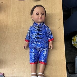 Blue and Red Traditional Outfit Doll